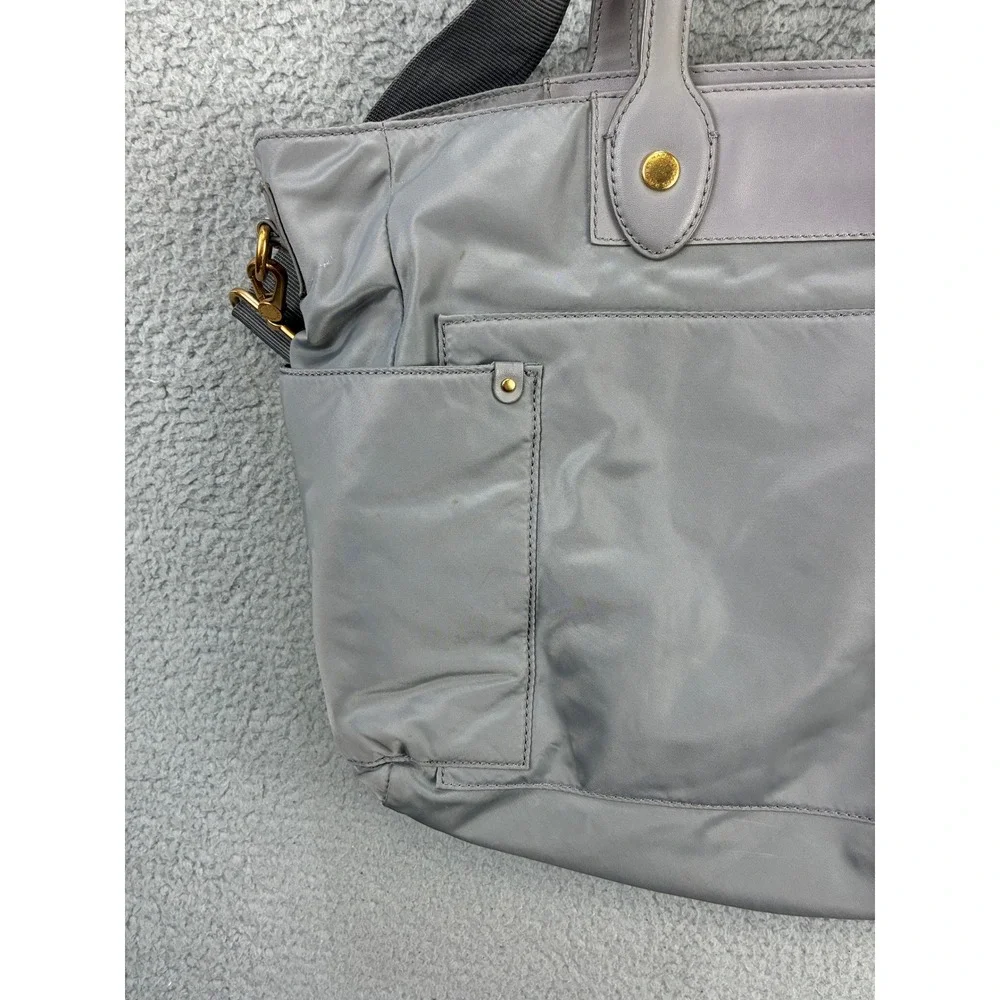 Marc by Marc Jacobs Nylon Tote Bag Womens Medium Gray Crossbody Shoulder Diaper